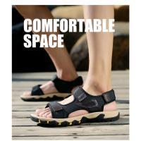 Sandalias de playa y exterior para hombre, zapatos informales de verano, cómodos, planos, a la moda - details 7