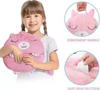 Saco de dormir, linda almohada de dibujos animados, saco de dormir plegable con forma de animal para juegos divertidos y campamentos, 160 cm - details 1