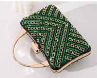 Bolso de noche,vintage,banquete,bolso de mano,clase alta,diamantes incrustados,bolso de señora. Pequeño bolso cuadrado, partido diario - details 5