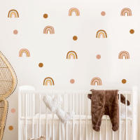 Pegatinas De Pared Boho Arcoíris Punk Dots Nubes Para Dormitorio De Niñas Decoración De Habitación Removible Arte Para Nursery - details 6
