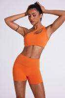 Sujetadores deportivos sexys de un hombro para mujer, Top de Yoga, chaleco de secado rápido para Yoga, gimnasio, correr, Fitness - details 13
