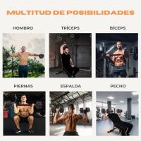 Mancuernas Ajustables 2-en-1 ExtenFit Peso de 2-20 kg Incluye Mancuernas y Barra de Extensión Acolchada Tuercas Antideslizantes Acero Resistente Gimnasio en Casa - details 2