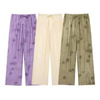 BUNO-Conjunto de camisa y pantalones de Jacquard para mujer, traje informal de media manga con solapa y botones, pantalones de pierna ancha, ropa de calle de verano - details 3