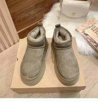 Botas de nieve antideslizantes para Mujer, botines cortos de lana de oveja, cálidos y gruesos, 2023 - details 7