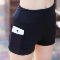 Pantalones deportivos ajustados para correr, pantalones cortos para yoga y ciclismo, cinco pantalones deportivos para mujer, pantalones cortos elásticos de cintura alta con bolsillo para teléfono 2025 - details 2