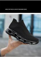 Zapatillas de moda para hombre Flyknit Mesh Stretchy Soft Sole Zapatos casuales al aire libre Zapatos para correr - details 9