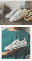 Zapatos de cuero con cabeza redonda, calzado informal de malla, bajo, diario, color blanco - details 14