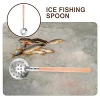 Cuchara de pesca de hielo dentada, cuchara de hielo de Metal, cuchara de filtro de pesca en hielo, cuchara de aterrizaje de peces - details 6