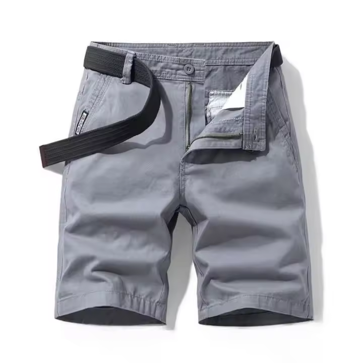Pantalones cortos Trabo para hombre, cinturón de algodón medio, ajuste suelto, estilo casual, novedad de verano 2024 - 1