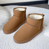 Botas de nieve de ante de vaca para mujer, botines cálidos con felpa gruesa, para clima frío, novedad de invierno, 2023 - details 28