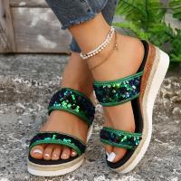 zapatos de zapatilla de tacón de cuña de verano para mujer - details 1