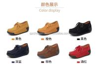 Zapatos de plataforma informales con cuña de cuero PU para mujer clásicos con botas de goma para uso diario - details 2