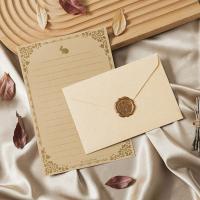 Juego de sobres Vintage, tarjeta de invitación, sobre de piel de oveja, sobre de agradecimiento, sello bronceado, tarjeta de felicitación Retro romántica, 10 Uds. - details 8