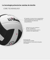 Balón de Voleibol Wilson Oficial - Diseño Contrastante Blanco/Negro en PU Minimalista - Talla 5 Estándar para Exterior - details 1