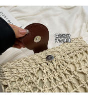 Bolso tejido de paja Retro de verano para mujer, bolso de playa para vacaciones en la playa, bolso de hombro tipo bandolera, bolso tejido para sillín de axila - details 4