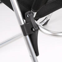 Silla Plegable Premium negra Aktive, para exterior, medidas 49x67x123 cm, de aluminio y poliéster, Peso máx. 110Kg. - details 6