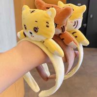 Muñeco de peluche, cuerda para el cabello de felpa, lazos elásticos para el cabello, bandas para el cabello para lavar la cara, cuerdas para el cabello de tigre de estilo coreano, diademas de tigre - details 6
