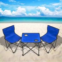 Juego de Mesa y Sillas Plegables para Acampar Ligero, Montaje Fácil, Ideal para Pesca, Picnic y Barbacoa - details 0