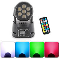 Luz de Escenario Móvil con 7 LED RGBW Lámpara de Fiesta DJ para Bar Disco DMX512 - details 2