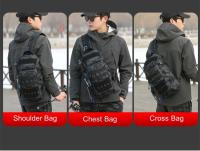 Mochila táctica de camuflaje para exteriores, impermeable, para pesca, deportes, riñonera para hombre y mujer, senderismo, Camping, viajes, montar, bolsas cruzadas - details 6