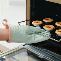 Manoplas resistentes al calor para horno microondas, guantes de aislamiento gruesos, estilo Simple, 1/2 piezas - details 1