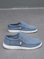 Zapatos de lona de hombre de talla grande para primavera y verano, estilo casual, ligeros y de un solo pedal. - details 2