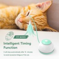 ATUBAN Automatic Motion Cat Toys-4 Modes Interactive Motorized Wand Toys,3 Feathers,Electronic Exercise Pet Toy for Indoor Cats - details 4