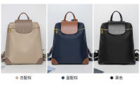 Mochila antirrobo para mujer Nuevas y elegantes mochilas para ir al trabajo Mochila de viaje al aire libre para mujer Bolsa de cuero adhesiva Bolsas urbanas de moda estética Bolsas de libros de color azul - details 4