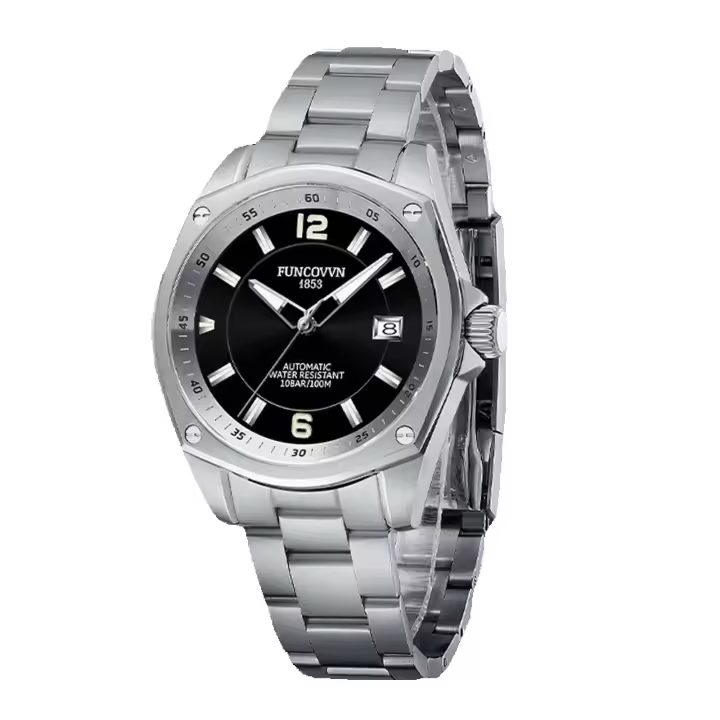Reloj de Rol para Hombres Funcovnn Premium Automático Mecánico Impermeable de Cerámica Luminosa - 1