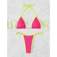 Bikini Micro Sexy Para Mujer 2023 Conjunto De Baño Con Cadena Estilo Brasileño Bikini De Tanga Traje De Baño De Playa Low Waist Sin Aros - details 6
