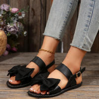 Sandalias de playa versátiles casuales de mariposa planas redondas talla grande 36 para mujer - details 4