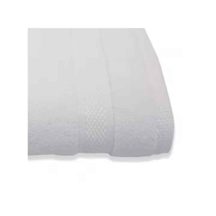 TOALLA DE BAÑO, 100% ALGODÓN BLANCO Toalla de tocador dorada, lavabo, ducha y sábana - 1