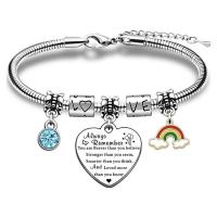 Pulsera de acero inoxidable con etiqueta y letras de acero, la más vendida en Italia. - details 3