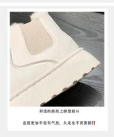 Botas de nieve cálidas para mujer, botas con plataforma antideslizante, suela de goma gruesa, fieltro, algodón, invierno, 2024 - details 6