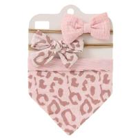 Set de Diadema de Alimentación de Bebé de Muselina de Algodón 3 piezas: Toalla de Saliva con Estampado Triangular, Diadema de Tie Neonatal, Pañuelo de Alimentación de Bebé - details 11