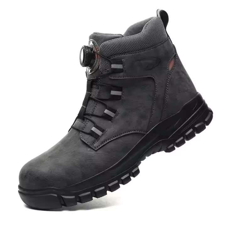 Nueva Moda 2024, Botas de Seguridad Impermeables para el Trabajo, Botas Protectoras de Cuero, Zapatos Industriales Antigolpes y Antipinchazos - 1