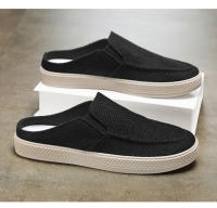 Sandalias para hombre al aire libre Media zapatilla Zapatos casuales de verano Lona Zapato para caminar ligero de fondo suave - details 13