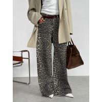 Pantalones anchos con estampado de leopardo de cintura alta, corte holgado, comodidad y calidad - details 6