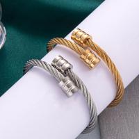 Pulsera para Hombre con Cable de Acero y Titano, Estilo Hip Hop Punk, Ajustable y Elástica, Regalos Para Hombre - details 2