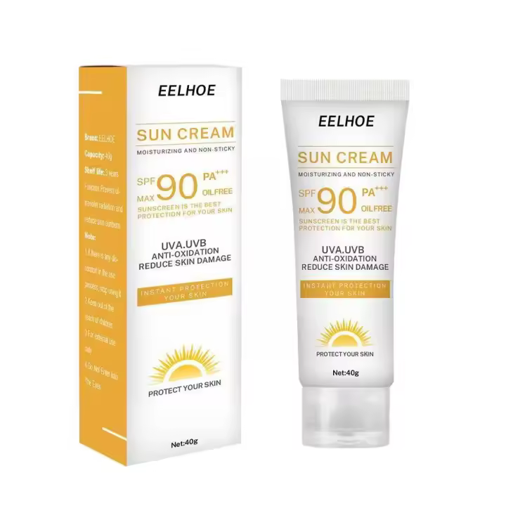 Protector solar corporal, crema solar blanqueadora, bloqueador solar femenino, control de aceite protector, crema 90 Max, piel antienvejecimiento, SPF hidratante - 1