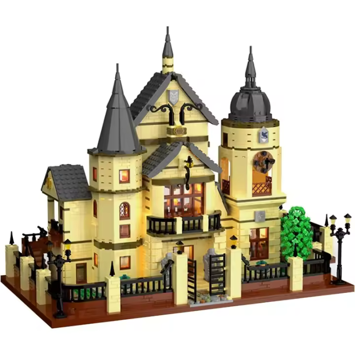 Kit de construcción de oficina de correos de arquitectura Medieval, kit de construcción de modelo de cabaña de casa, kit de Casa creativa, mini bloques de construcción retro para adultos, los mejores regalos para niños (1767 piezas) - 1