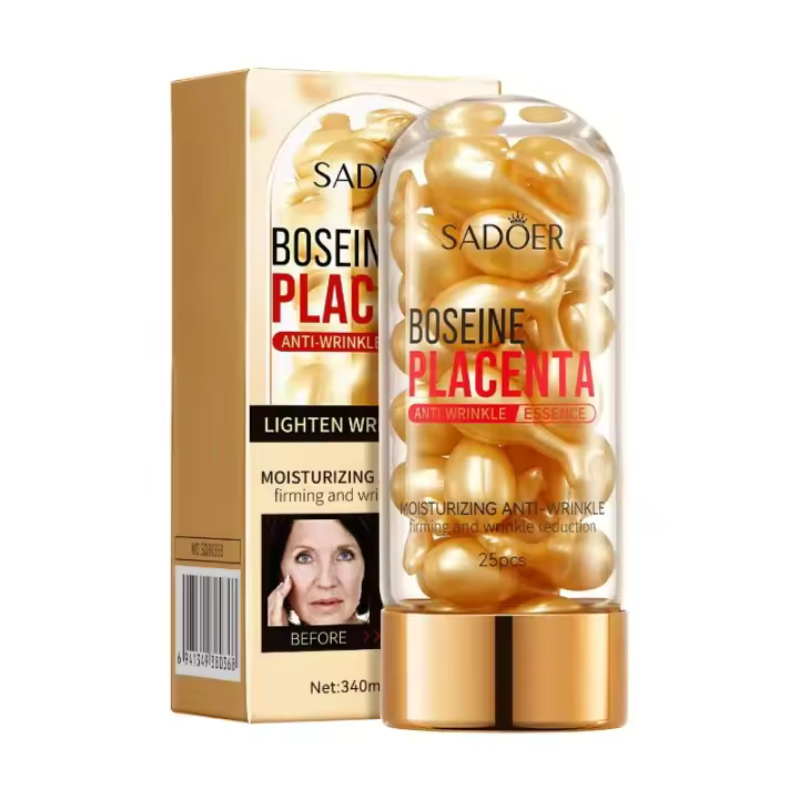 Cápsulas de Placenta Serum para Acné y Blanqueo 25pcs Anti-Arrugas Reafirmador de Piel - 1