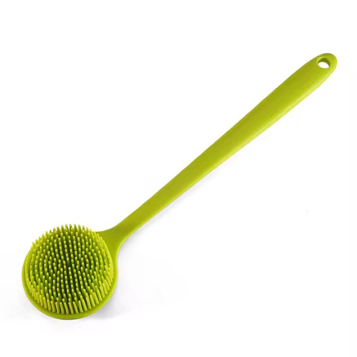 Cepillo corporal de silicona, cepillo de baño de mango largo, cepillo de ducha con ultra suave - 1