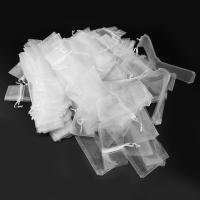 Bolsa de ventilador de mano plegable, bolsas de Organza con cordón, bolsillo de ventilador plegable para exteriores, bolsas de regalo de recuerdo de fiesta de boda, paquete de 100 - details 1