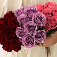 8 cabezas de ramas de flores de rosas artificiales, tacto Real, flor de Rosa de simulación hecha a mano, flores falsas realistas, decoración para sala de estar - details 10
