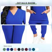 Uniformes médicos multicolores, conjunto de batas quirúrgicas para enfermeras de hospital, accesorios para enfermeras unisex, ropa de trabajo para salón de belleza y clínica dental. - details 3