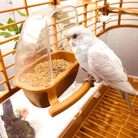 Comedero para jaula de pájaros, cuenco colgante de agua para loros y pájaros, caja de comedero para mascotas, contenedor de comida de plástico, suministros para pájaros, 1 unidad - details 2