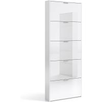 Estrecho DormitorioCapacidad 15 Pares Color Blanco Brillo Medidas: 70 x 180 x 17 cm Fondo - details 0
