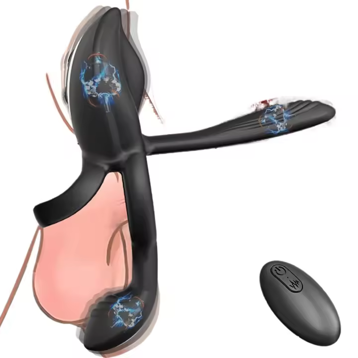 Vibrador para hombres, retraso de eyaculación, anillo eréctil masculino, estimulador Anal de clítoris y punto G, juguete sexual para adultos para parejas - 1