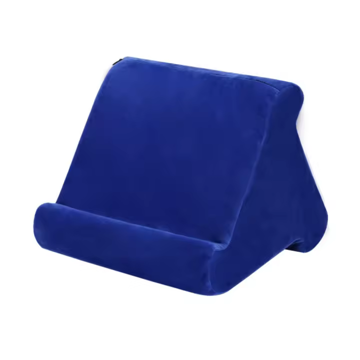 Cojín de descanso para tableta suave multiángulo, soporte de almohada de lectura suave desmontable, multifuncional con bolsillo de malla - 1